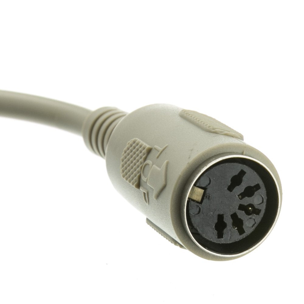 CableWholesale at to PS/2 Keyboard Adapter, Din5 (at) Female to MiniDin6 (PS/2) Male, 6 inch