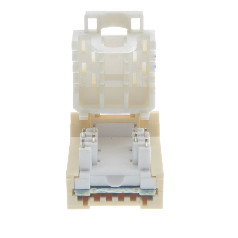 CableWholesale Cat5e Keystone Jack, Toolless RJ45 Female (UTP) to 110 Punch Down Connector, Black