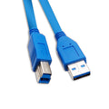 CableWholesale 3 feet USB 3.0 Printer/Device Cable, Blue, Type A Male/Type B Male Plug, A Male to B Male Super Speed USB Cable, USB 3.0 to Type B Cable, Type B Printer Cable