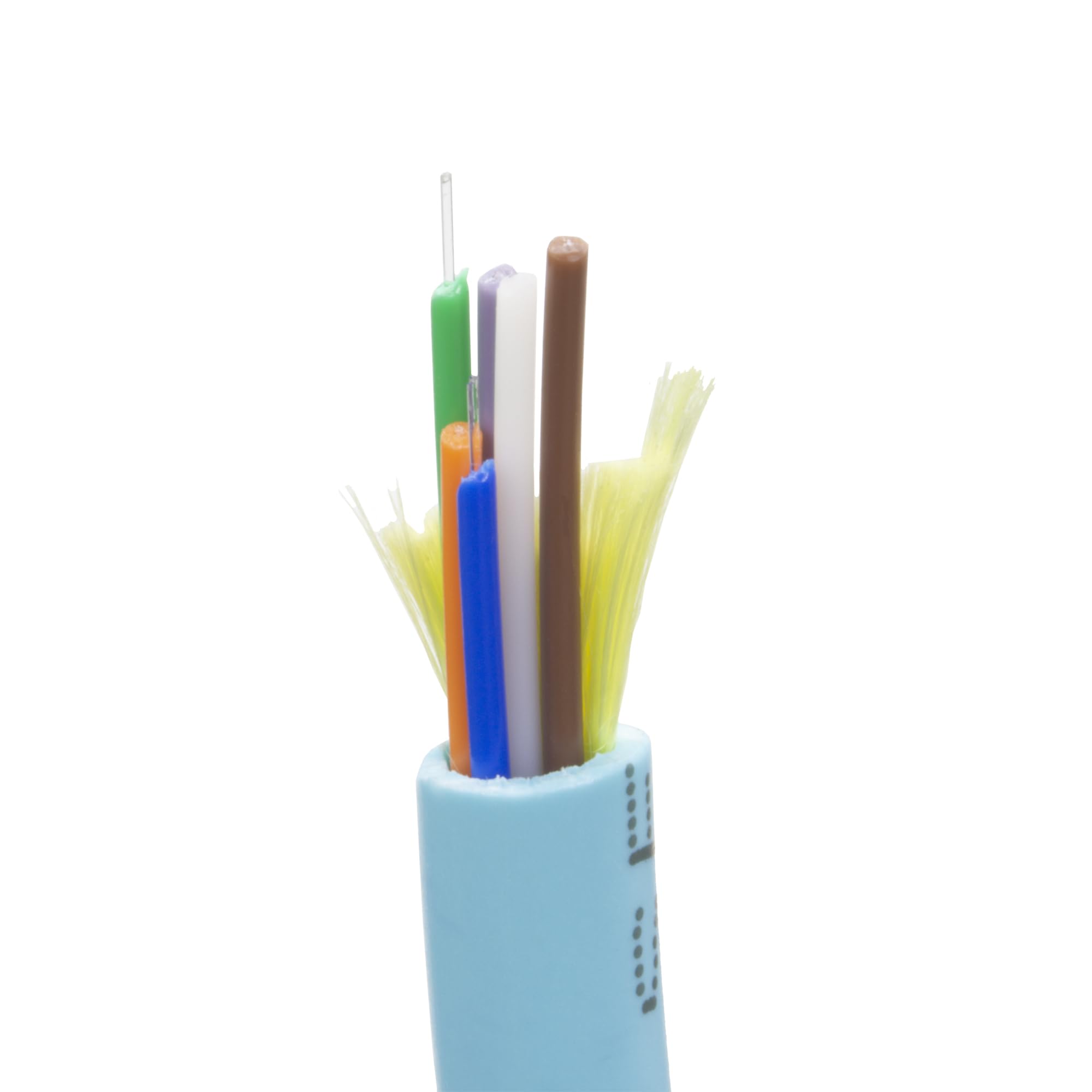 CableWholesale 6 Strand Fiber Optic Cable, Multimode, Aqua, 1000ft Spool