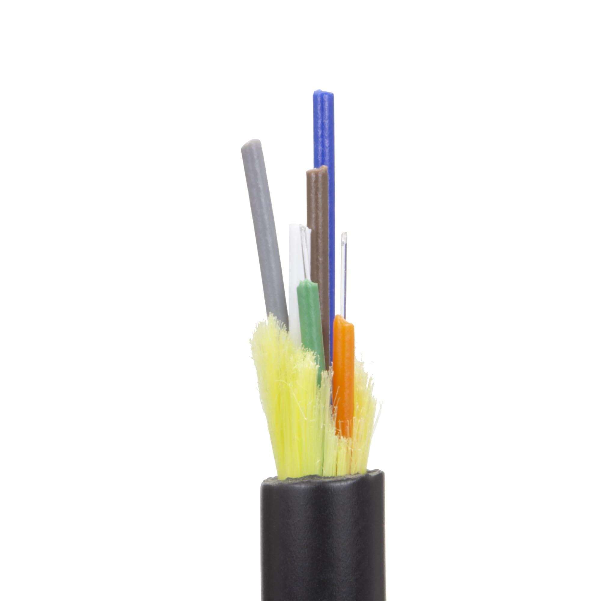 CableWholesale 6-Strand Fiber Optic Cable, Singlemode, Black, 1000ft Spool