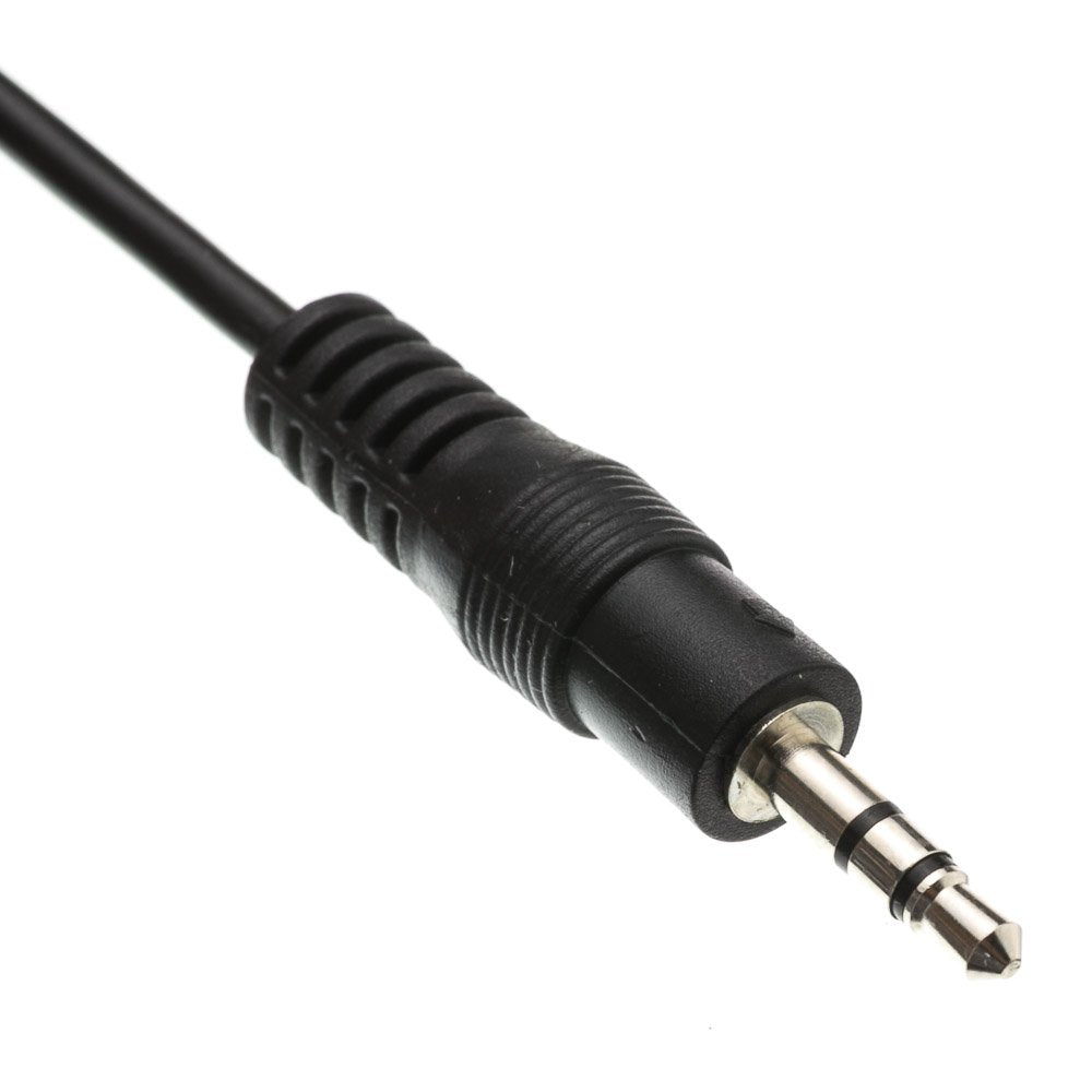 CableWholesale 3.5mm Stereo Audio Cable, 3.5mm Male to Male Nickel Plated Connectors, 28 AWG, Auxiliary Cable, Audio Aux Cable, Black, 1 feet
