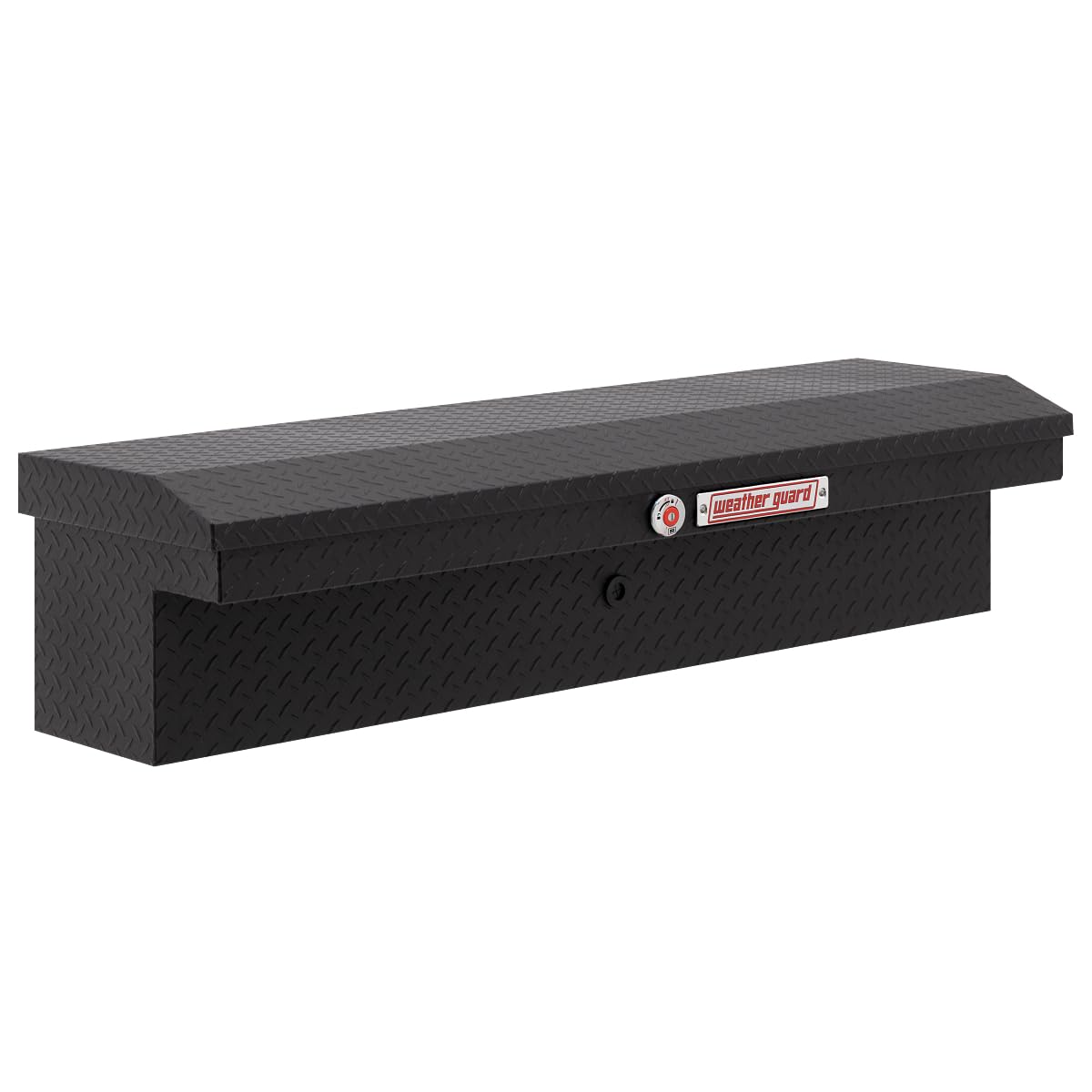 Weather Guard Model 178-52-04 56in Low Profile Lo-Side Box, Aluminum, Textured Matte Black, 4.0 cu ft