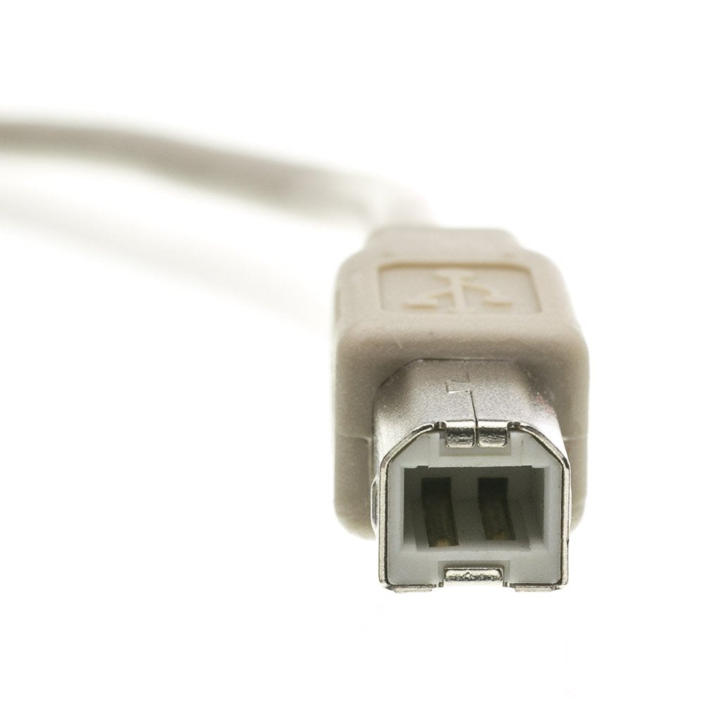 CableWholesale 15 feet USB 2.0 Printer/Device Cable, Beige, Type A Male/Type B Male Plug, A Male to B Male High Speed USB Cable, USB 2.0 to Type B Cable, Type B Printer Cable