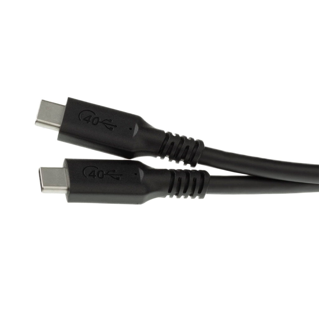 CableWholesale USB4 40Gbps 100 watt Fast Charging Cable, USB Type C Male to Male, Thunderbolt 3 Compatible, PVC Jacket, Black, 1 Feet