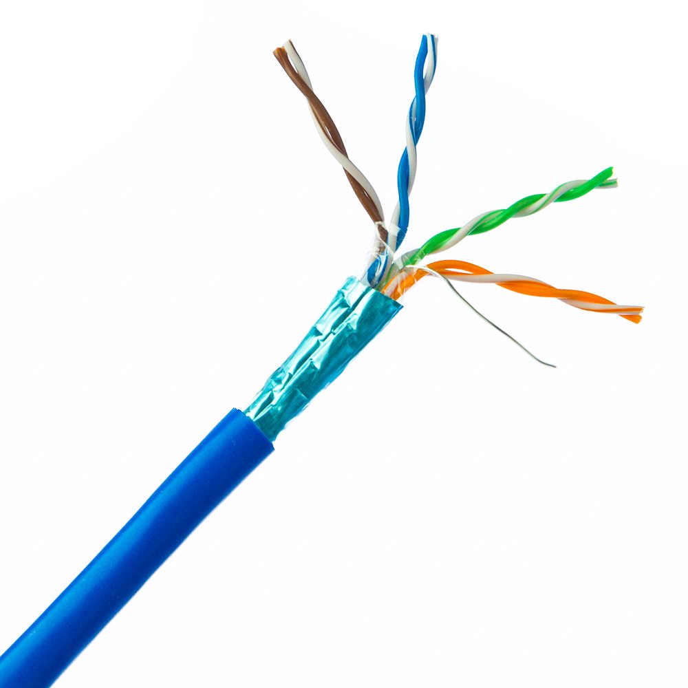 CableWholesale 1000 Foot F/UTP Cat5e Ethernet Cable, 24 AWG, ETL Listed, 4 Pair Solid Copper with Pull Box, Gray