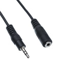 CableWholesale 3.5mm Stereo Extension Cable, 3.5mm Male to Female Nickel Plated Connectors, 26 AWG, 3.5mm Audio Extension Cable, Black, 12 feet