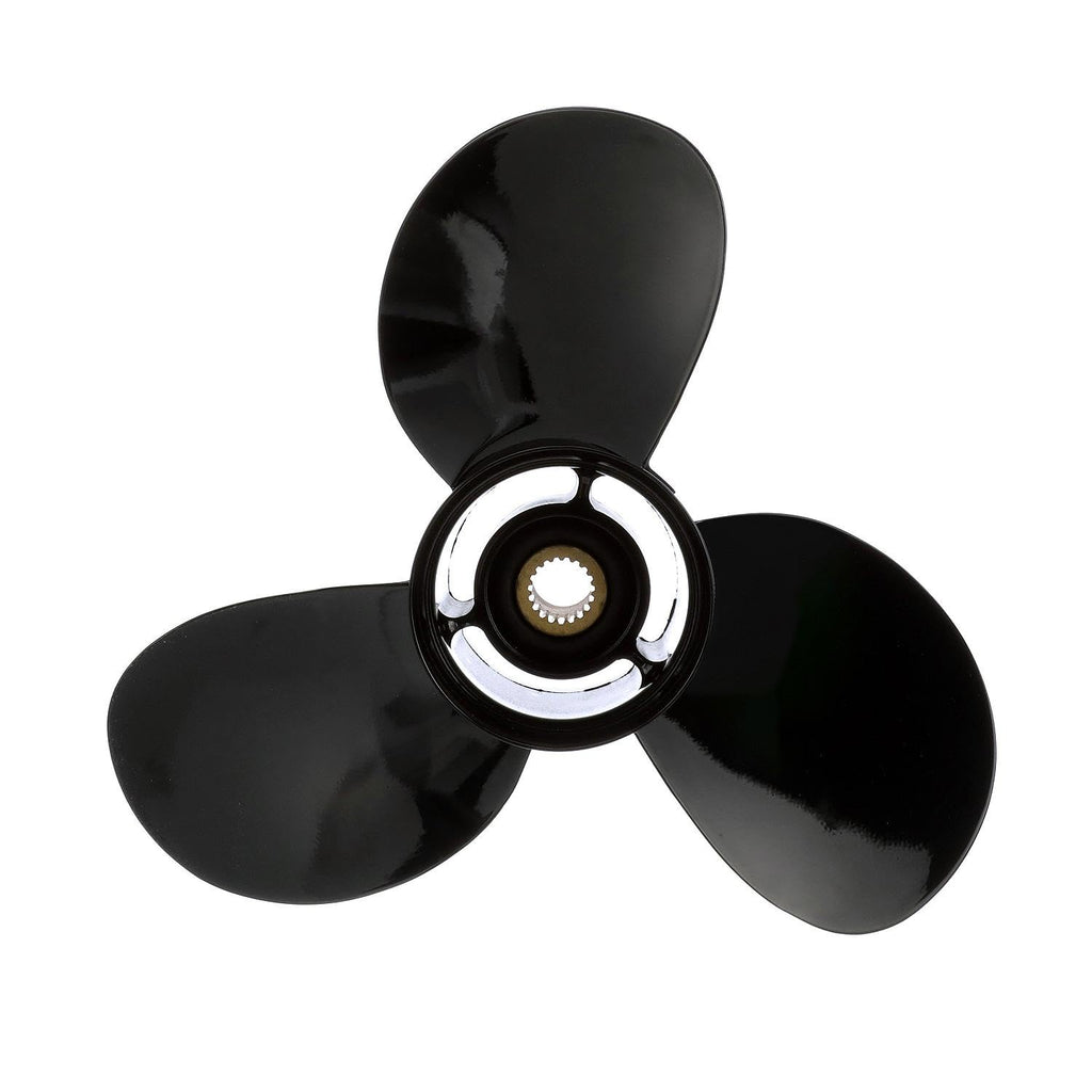 Quicksilver Black Diamond Bravo Two Propeller Black Finish, 19.5" Diameter x 13" Pitch, Left Hand Rotation