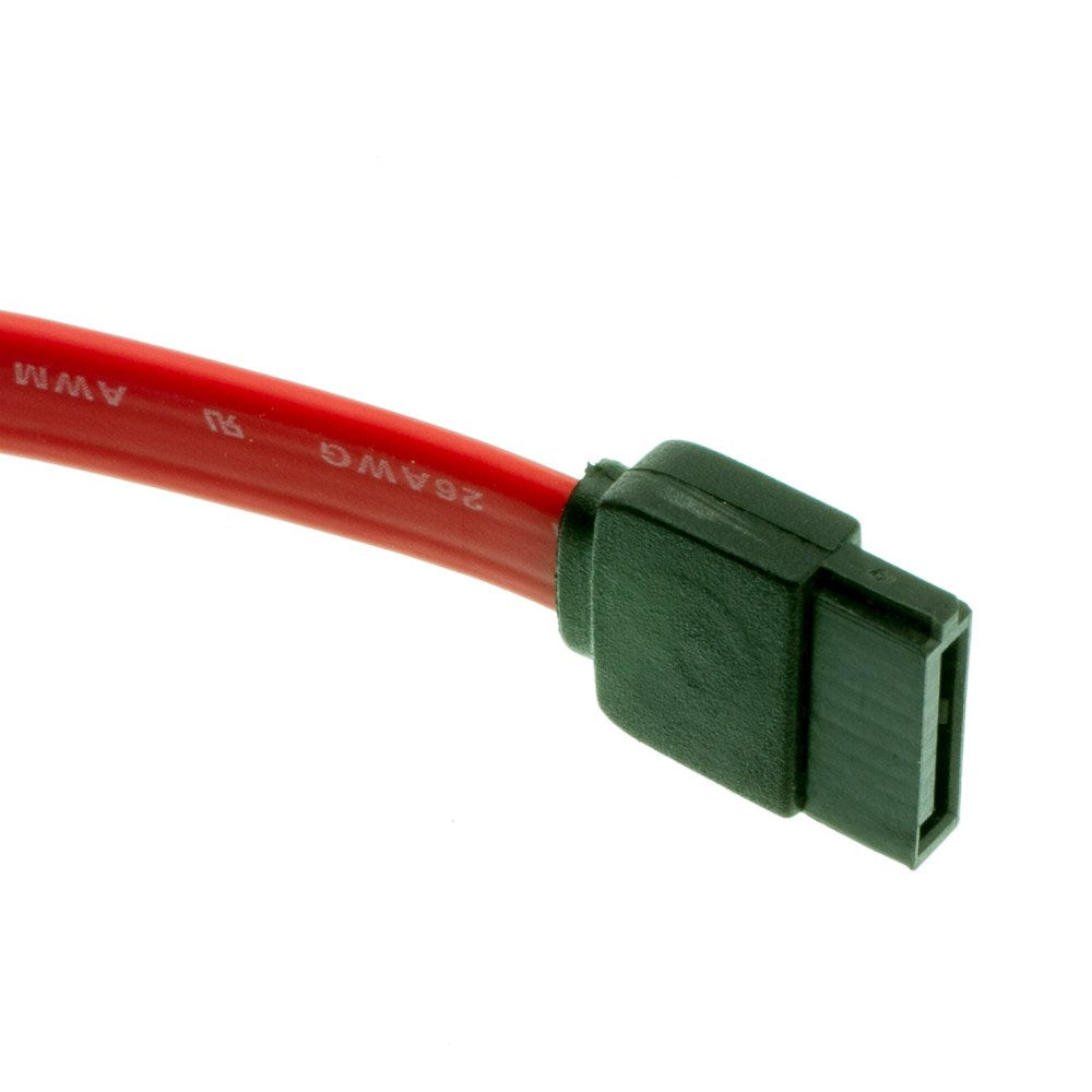 CableWholesale 1.5 Feet Serial(ATA) Cable, SATA Internal Female Plug Connector (Female/Female), 26 AWG, Red, SATA Cable Female to Female, SATA Serial ATA Data Cable