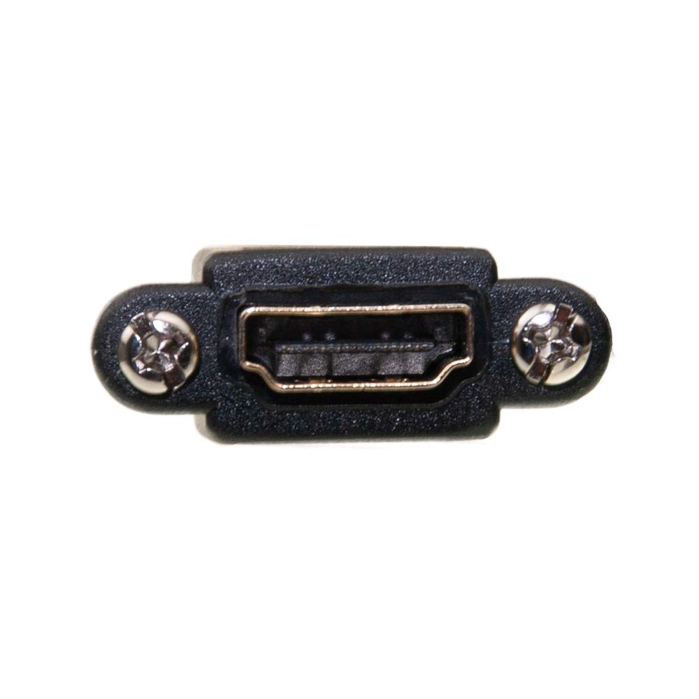 HDMI Extension Cable, High Speed with Ethernet, HDMI-A Male to Panel Mount HDMI-A Female, 28 AWG, 4K @ 30Hz, 6 Foot