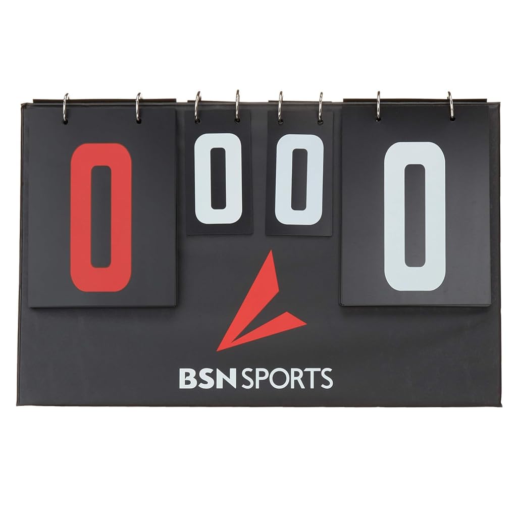 BSN Manual Tabletop Multi-Scoreboard, Double Sided Black, 7"H x 15"W