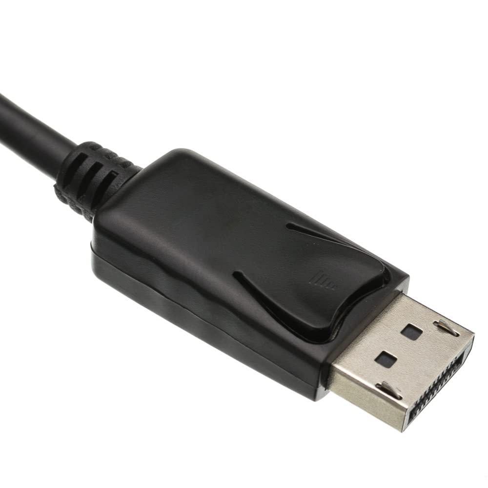 DisplayPort v1.2 Video Cable, 17.28 Gbit/s Data Rate for up to 4k@75Hz, DisplayPort Male, 10 Foot