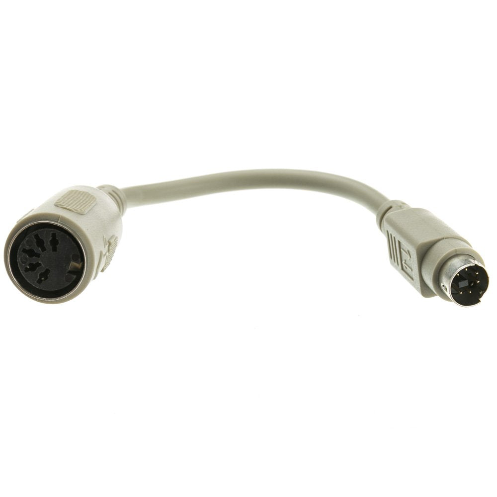CableWholesale at to PS/2 Keyboard Adapter, Din5 (at) Female to MiniDin6 (PS/2) Male, 6 inch