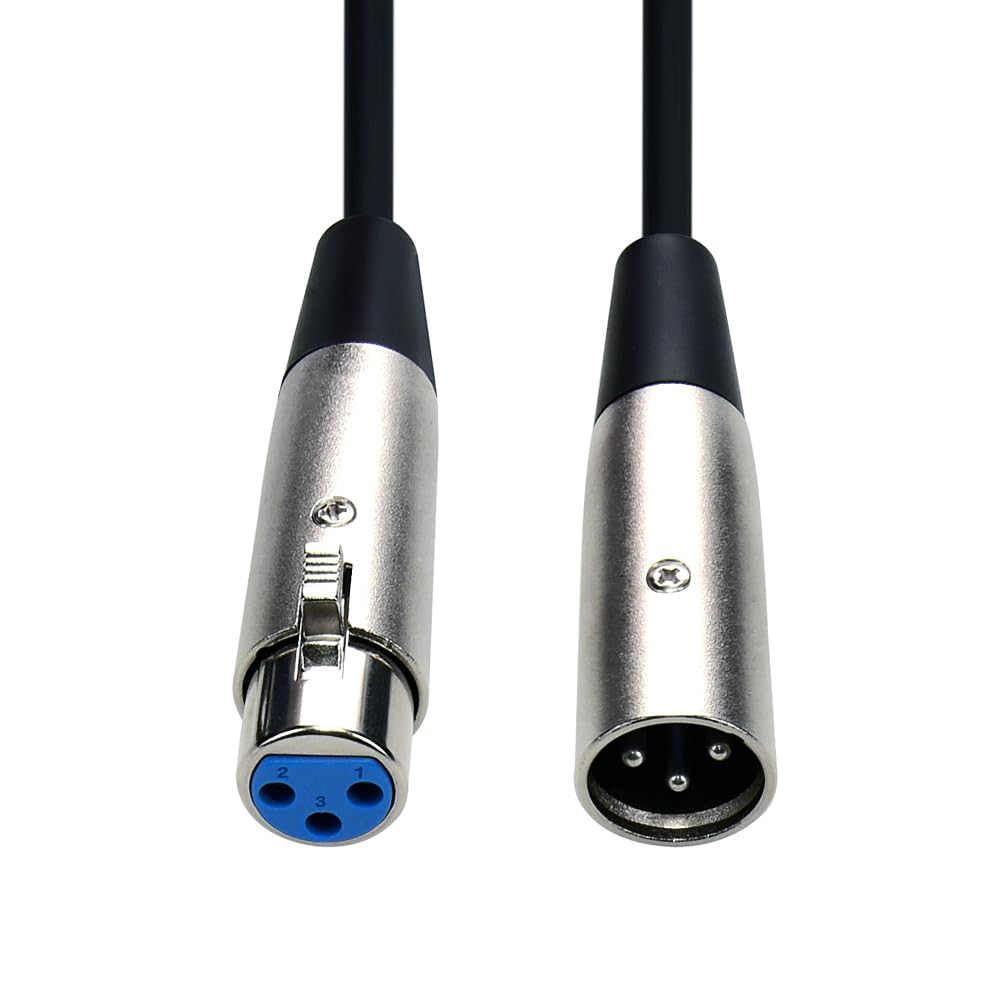 XLR Audio Extension Cable, balanced, XLR Male to XLR Female, 6 foot