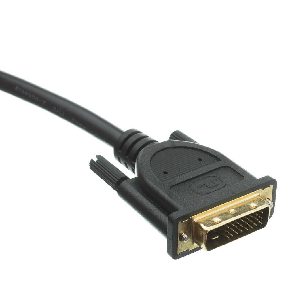 CableWholesale HDMI to DVI Adapter Cable, HDMI Male to DVI Male, CL2 in Wall Rated, Gold Plated Connectors, Black, HDMI to DVI Digital Monitor Adapter Cable M/M DVI-D 1080p 3 Feet