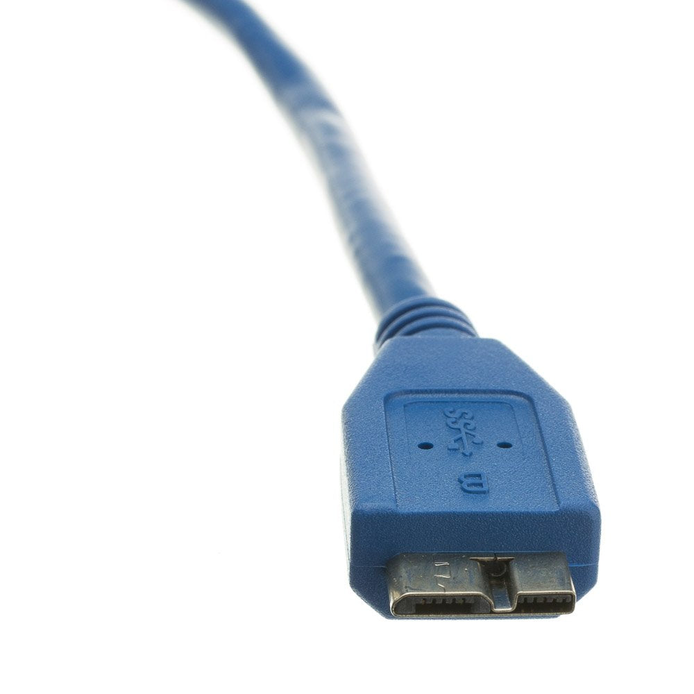 CableWholesale Micro USB 3.0 Cable, Blue, Type A Male/Micro-B Male, A Male to Micro B High Speed USB Cable, 3 ft