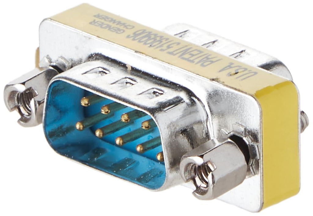 CableWholesale Serial Mini Gender Changer/Coupler, DB9 Male to DB9 Male