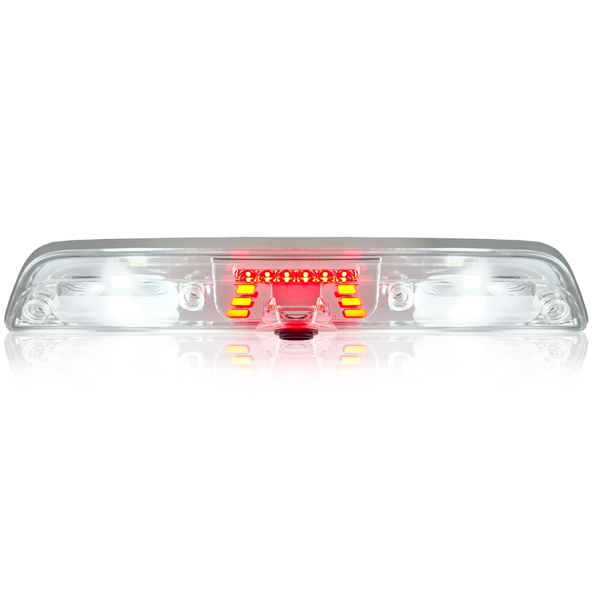 RECON Fits 17-23 Super Duty (F250, F350, F450, F550) 15-25 F150, 19-25 Ranger Ultra Bright Premium 3rd Brake Light - Fits Models with Cargo Bed Camera - CREE XML LEDs - Clear Lens