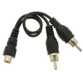 RCA Splitter/Adapter, RCA Female to Dual RCA Male, 6 inch