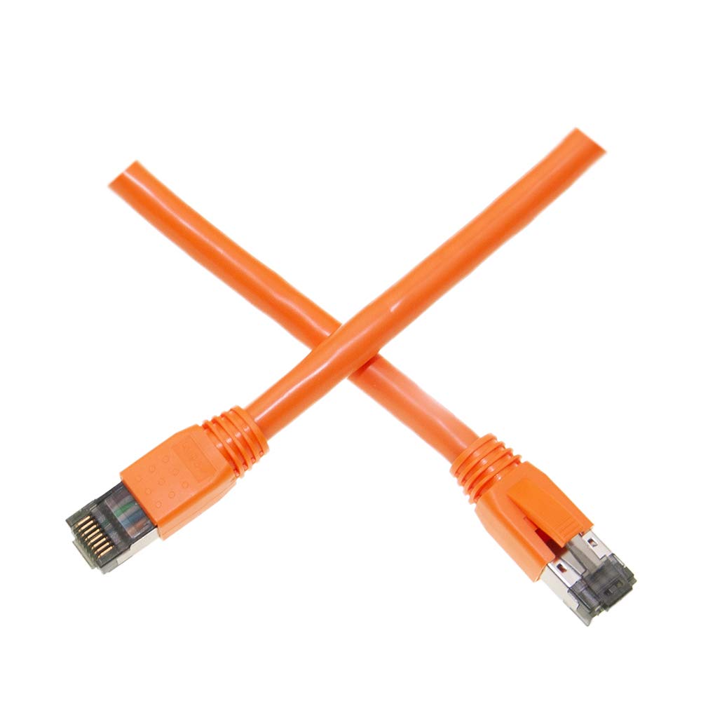 CableWholesale Cat8 S/FTP Ethernet Patch Cable, Boot, 40Gbps - 2000MHz, 4-Pair 24AWG Stranded Pure Copper, RJ45 Shielded Gold Plate Connector Male Internet Patch Cable, Black, 2 Foot