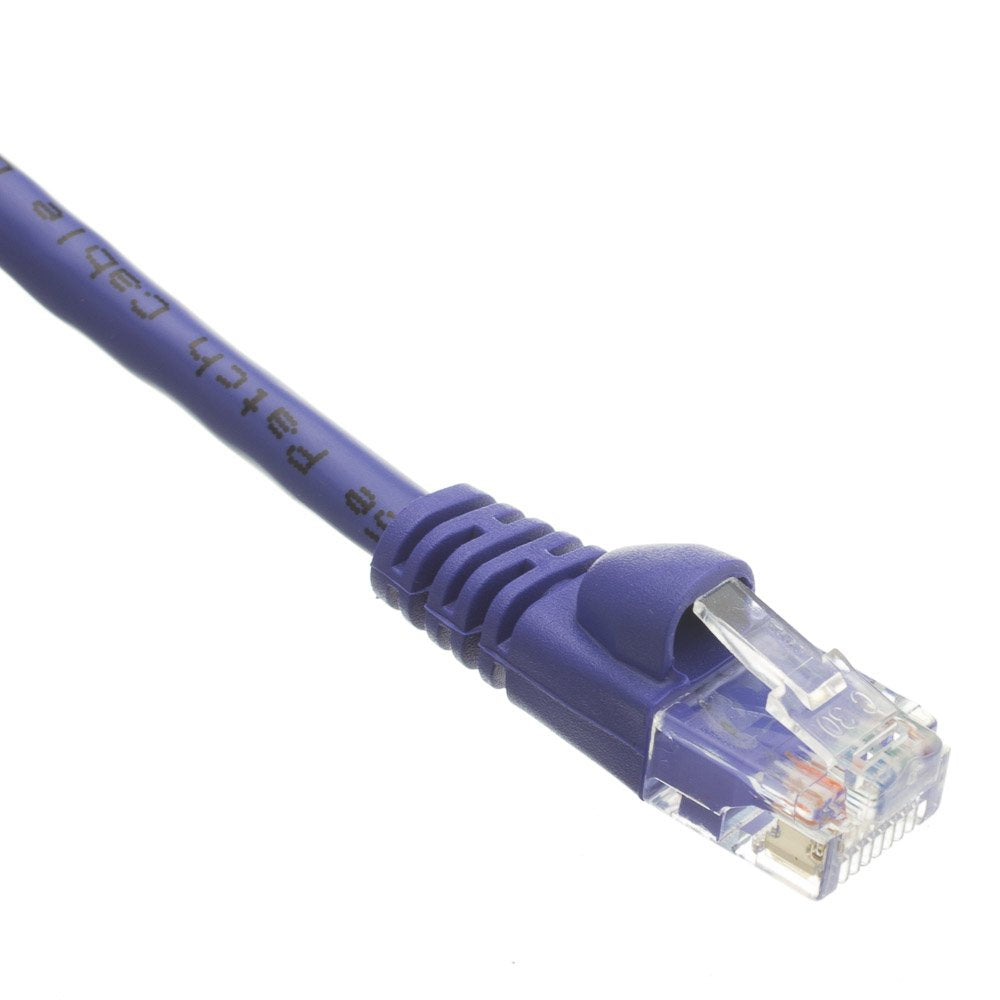 CableWholesale Cat5e Ethernet Cable, 24AWG, RJ45 Gold Plate Connector, ETL, 4 Pair Stranded Copper, Snagless Boot Unshielded Twisted Pair (UTP) Internet Network Patch Cable, 4 Foot, Purple