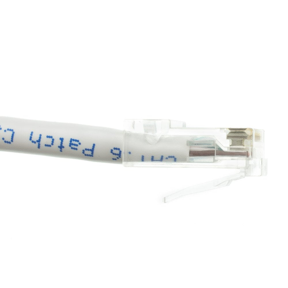 CableWholesale Cat5e Ethernet Cable, 24AWG Network Cable with RJ45 Gold Plated Connector, 4 Pair Stranded Bare Copper, Bootless Unshielded Twisted Pair (UTP) Internet Patch Cable, 2 Foot, White