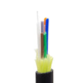 CableWholesale 6 Strand Fiber Optic Cable, Multimode, Black, 2000ft Spool