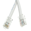 CableWholesale Cat5e Ethernet Cable, 24AWG Network Cable with RJ45 Gold Plated Connector, 4 Pair Stranded Bare Copper, Bootless Unshielded Twisted Pair (UTP) Internet Patch Cable, 2 Foot, White