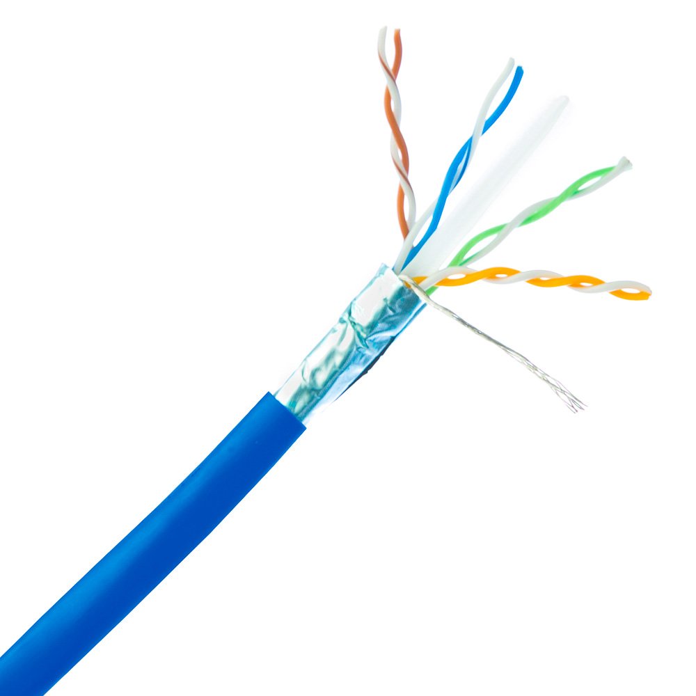 CableWholesale 1000 Foot Bulk Shielded Cat6 Gray Ethernet Cable, Stranded, 24AWG Network Cable, 4 Pair Stranded Bare Copper, Shielded Twisted Pair (STP) Internet Cable with Pull Box