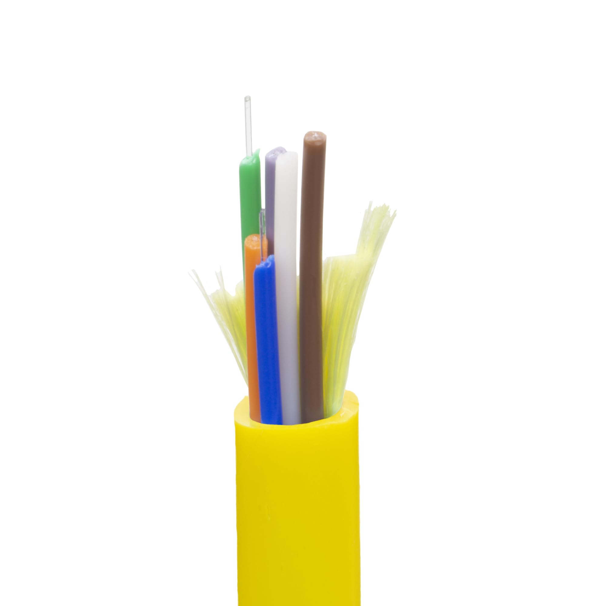 CableWholesale 6-Strand Fiber Optic Cable, Singlemode, Yellow 1000ft Spool