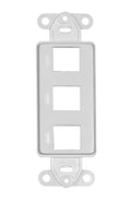 Decora Wall Plate Insert, 3 Hole Keystone Jack, White