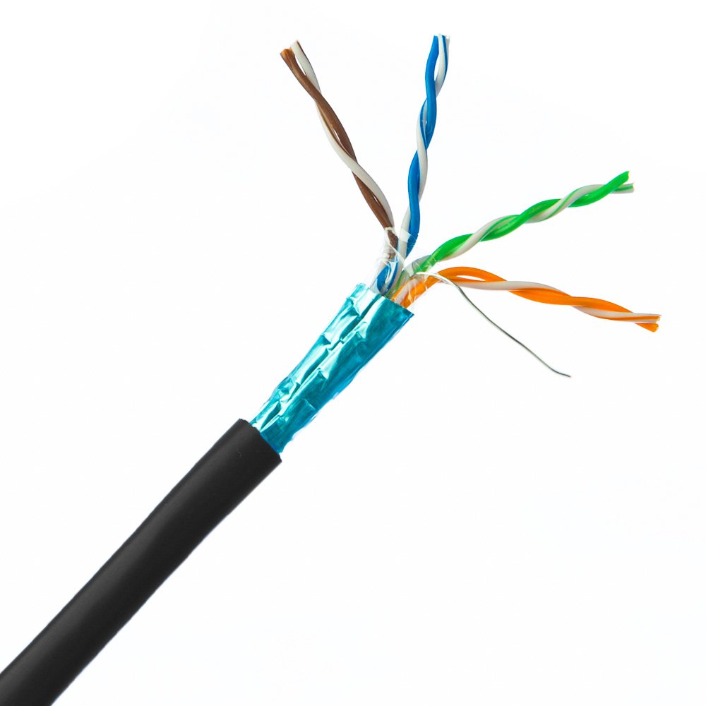 CableWholesale 1000 Foot Bulk Cat6 Ethernet Cable Plenum Rated (CMP), 23 AWG 4 Pair STP (Shielded Twisted Pair), Spool, Gray Ethernet Cable
