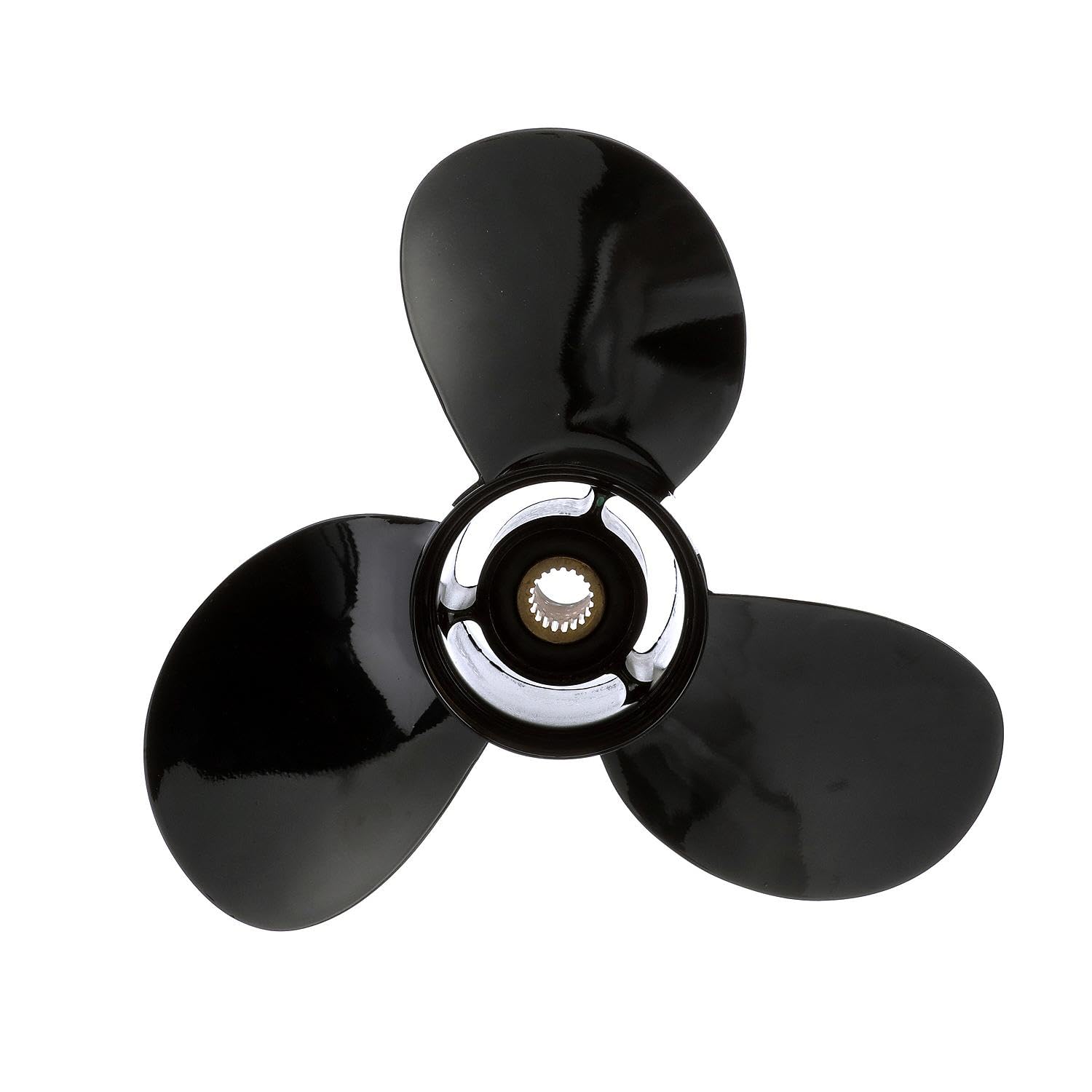 Quicksilver Black Diamond Bravo Two Propeller Black Finish, 18.3 dia x 19 pitch, Right Hand
