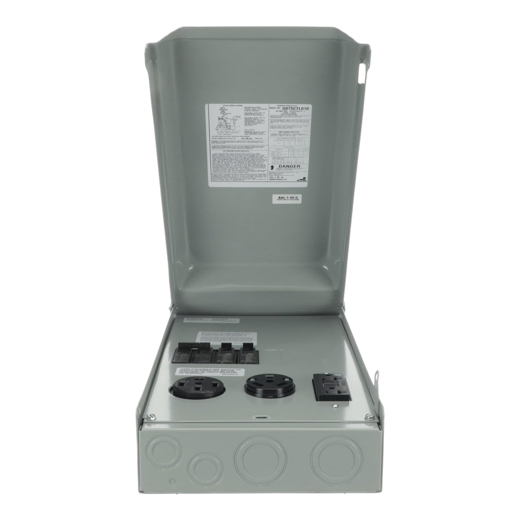 MIDWEST 100A RV Power Outlet • RV & GFCI Receptacle • Breakers Included