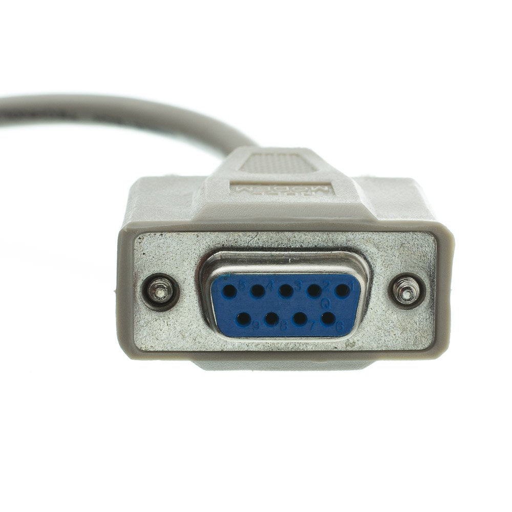 CableWholesale 6-Foot DB9 Female/DB25 Male Null Modem Serial Cable RS232 (10D1-21306)