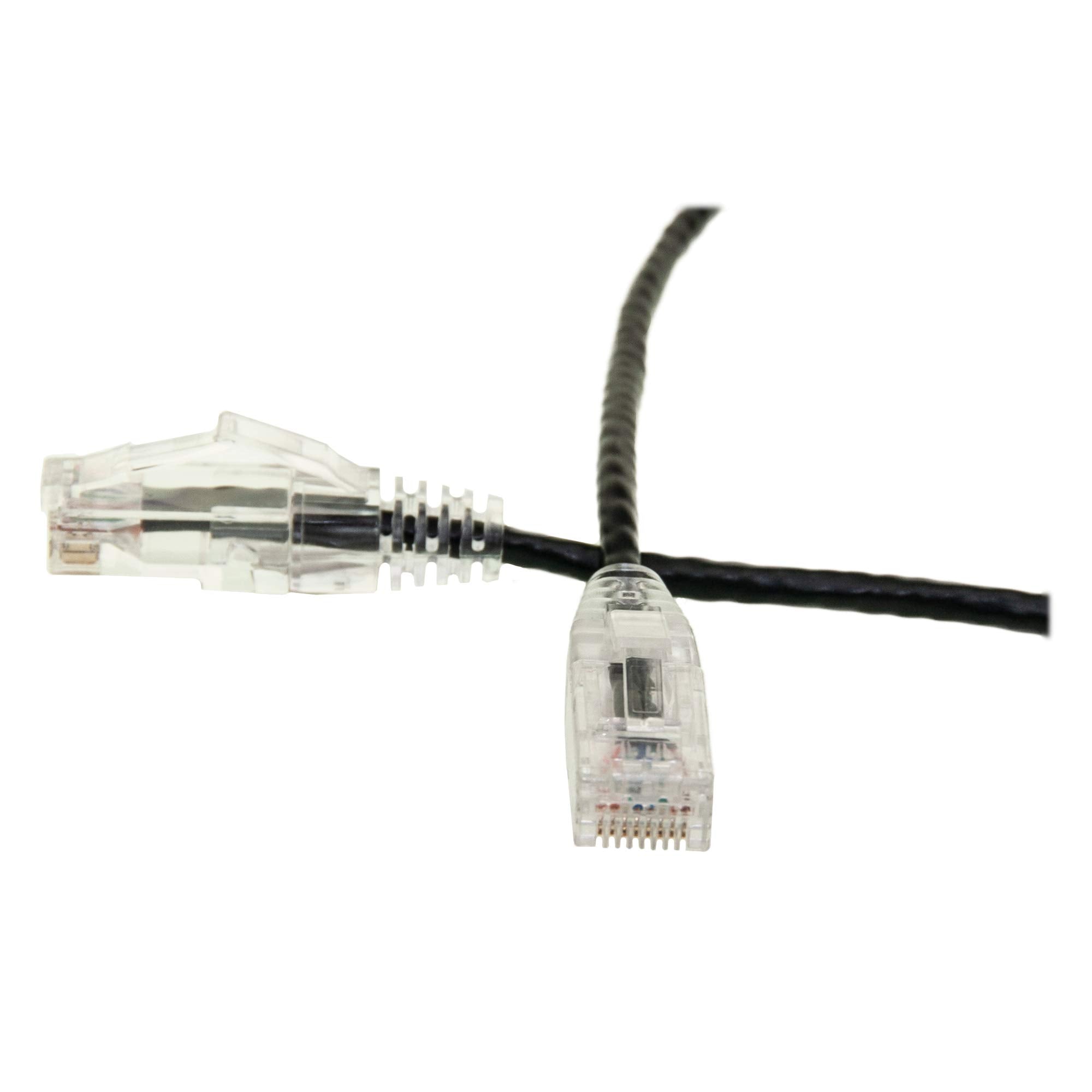 CableWholesale Cat6 Slim Ethernet Patch Cable, 28AWG, ETL Approved, RJ45 Gold Plate Connector Snagless/Boot Unshielded Twisted Pair (UTP), Internet Network Patch Cable, Gray, 6 Inch