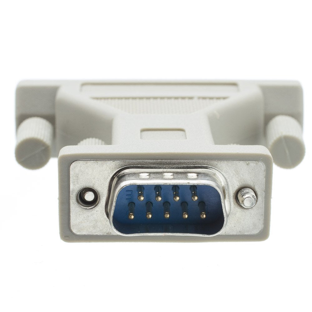 CableWholesale Gray Serial/AT Modem Adapter - Employ This Adapter for Converting a DB9 Modem Cable to a DB25 Modem Cable