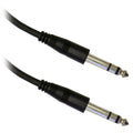 CableWholesale 1/4 inch Stereo Audio Patch Cable, 1/4 Male to Male Nickel Plated Connectors, 24AWG, 10 feet, Black