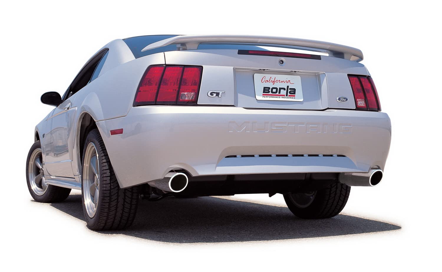 BORLA 140067 Cat-Back Performance Exhaust System for 1999-2004 Ford Mustang GT 4.6L V8 & 2003-2004 Mach 1 4.6L V8 T-304 Stainless Steel S-Type Dual Split Rear Single 4" Round Chrome Tips on Each Side