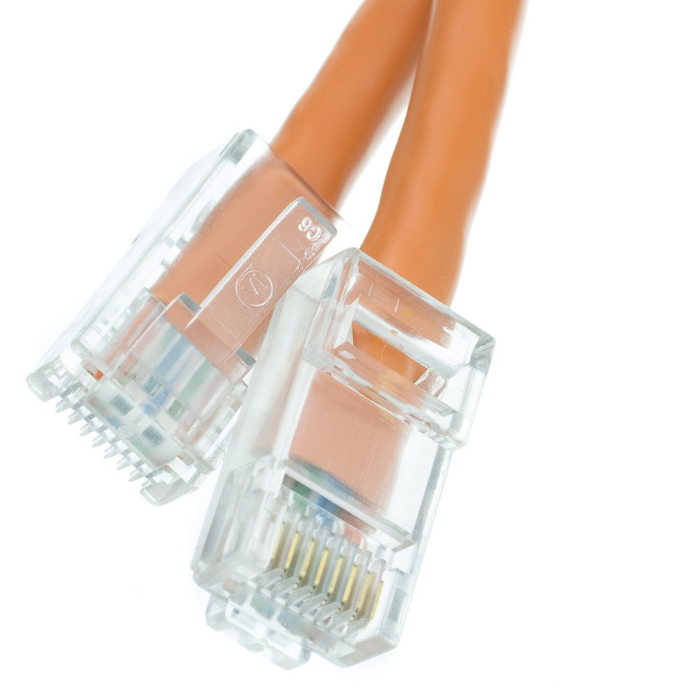 CableWholesale 10-Feet Wholesale Electronics Accessories Cat6 Orange Ethernet Patch Cable, Bootless (845-10X8-13110)