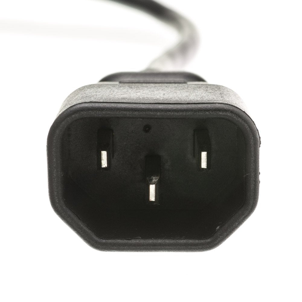 12 feet Computer/Monitor Power Extension Cord, C13 Female to C14 Male Plug, 3 Pin, 18 AWG, SVT, 10 Amp, Power Extension Cable for PC/Monitor, C13 to C14 Power Extension Cord, Black, CableWholesale
