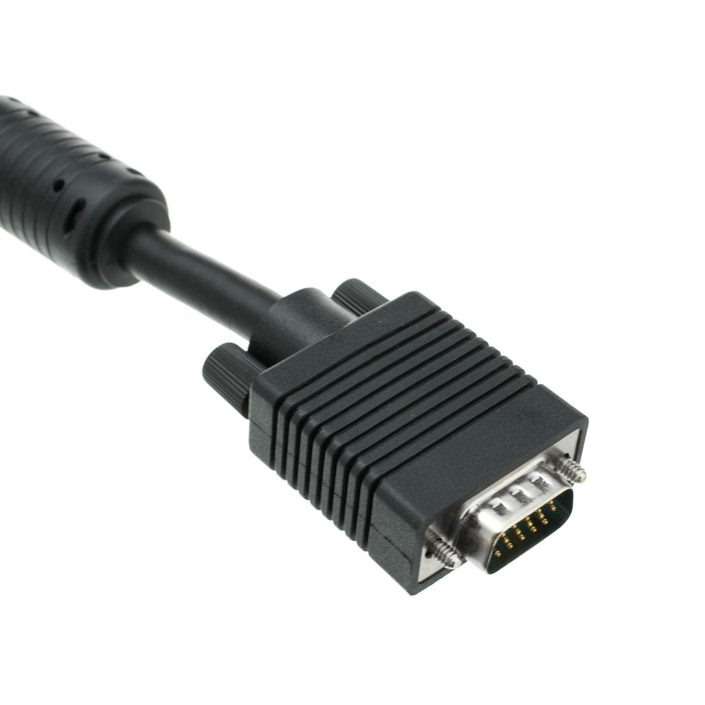 CableWholesale VGA Extension Cable SVGA Male to Female HD15 Male to HD15 Female Double Shielded Monitor Video Coaxial Cable with Ferrite core for PC Laptop Projector Video, Black, 10 feet