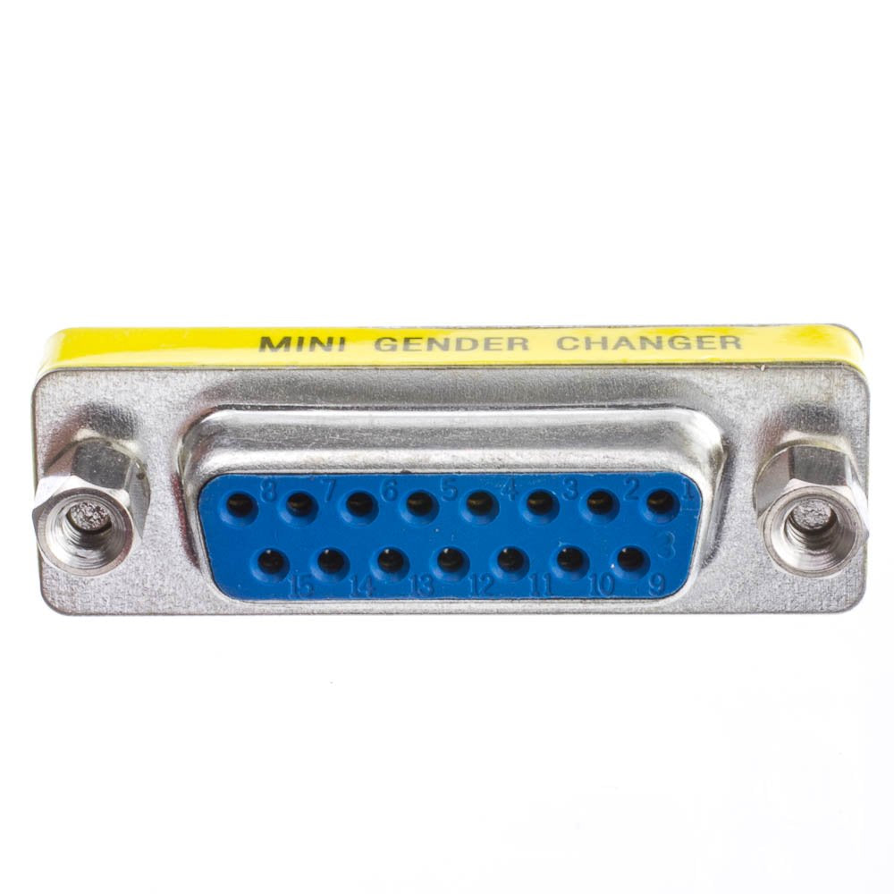 CableWholesale DB15 Female to Female Adapter, Gender Changer for Mini Computers, Convert DB15 Male Monitor Cable