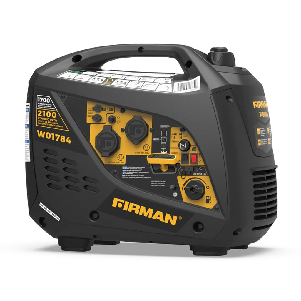 Firman W01784 Portable Generator with Built-in Parallel Kit - 2100/1700W
