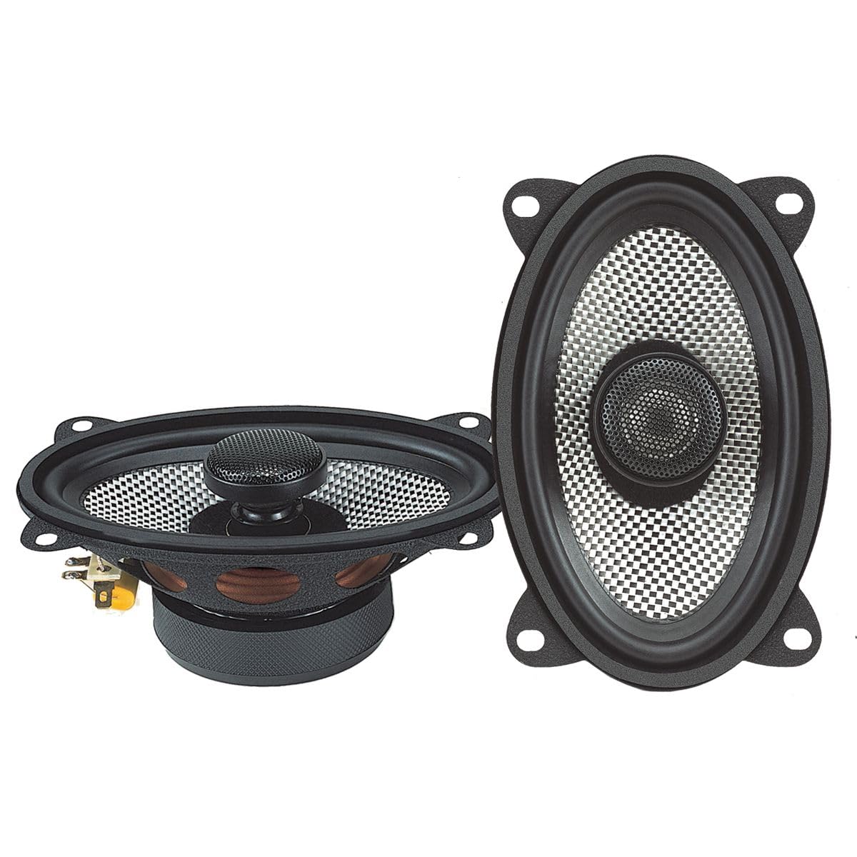 American Bass 4.6" 2 Way Coaxial, 100 Watts Max, Swivel Tweeter Speakers