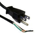 NEMA 5-15P to Standard Roj Power Cord, Black, 18/3 (18AWG 3 Conductor) SVT, 10 Amp / 125 Volt, 6 Foot