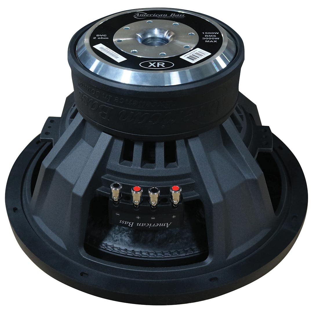 American Bass Speakers XR-15D4 15-inch Subwoofer Woofer 1500 Watt RMS & 3000 Watt Max Dual Voice Coil 4 Ohm Impedance Voice Coils 200 Oz Magnet