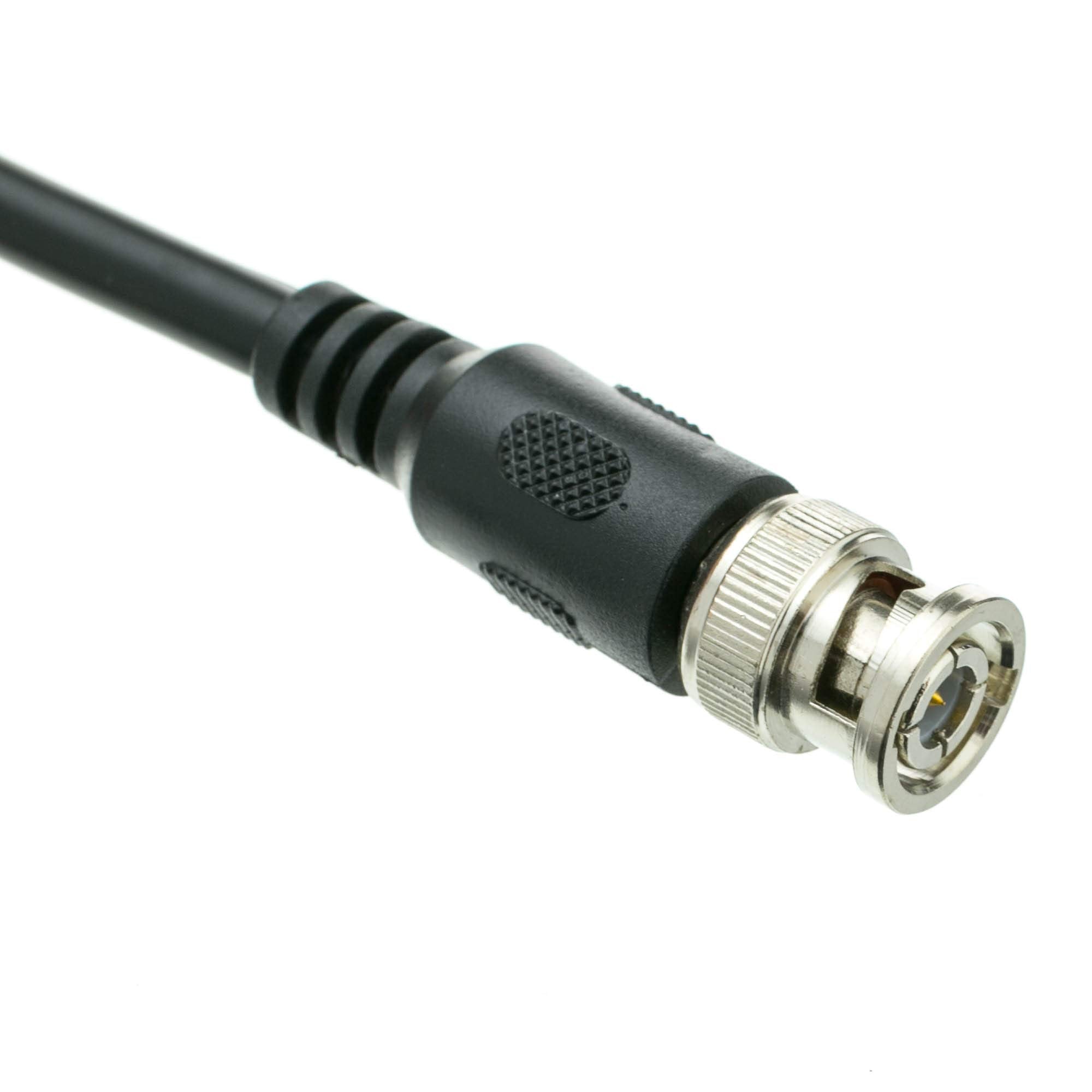 CableWholesale RG59/U Coaxial Cable, BNC Male to BNC Male Connector Coax Cable for Video, 75 Ohm, 22 AWG, Black, 50 ft
