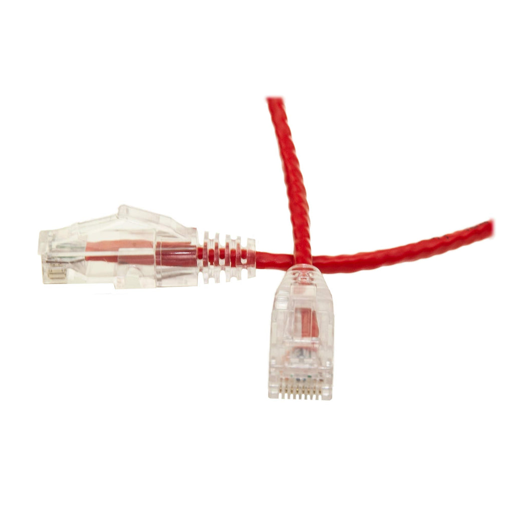 CableWholesale Cat6 Slim Ethernet Patch Cable, 28AWG, ETL Approved, RJ45 Gold Plate Connector Snagless/Boot Unshielded Twisted Pair (UTP), Internet Network Patch Cable, Gray, 6 Inch