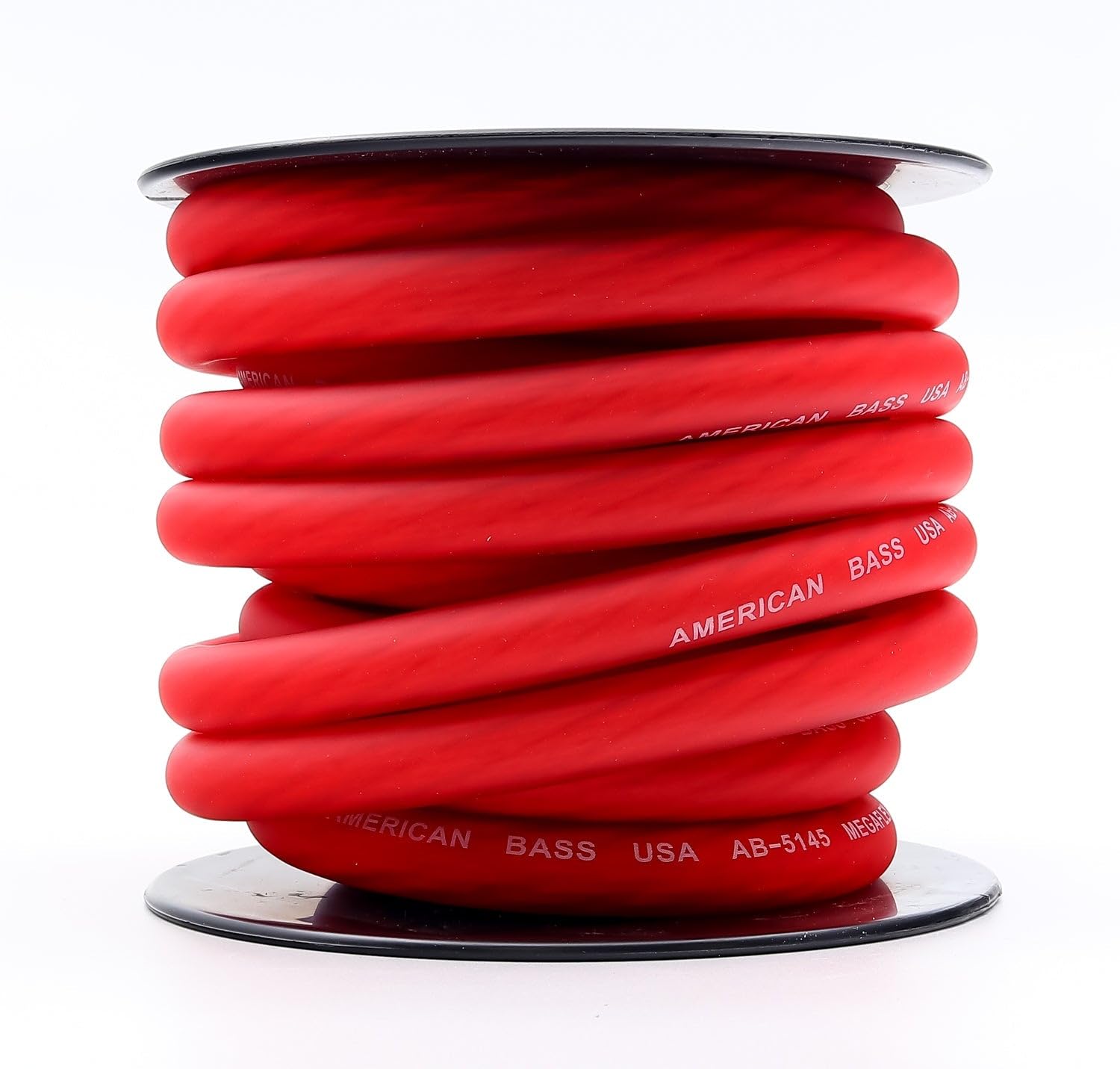 American Bass 1/0 Gauge Mega Flex Power Cable 25ft Red Roll